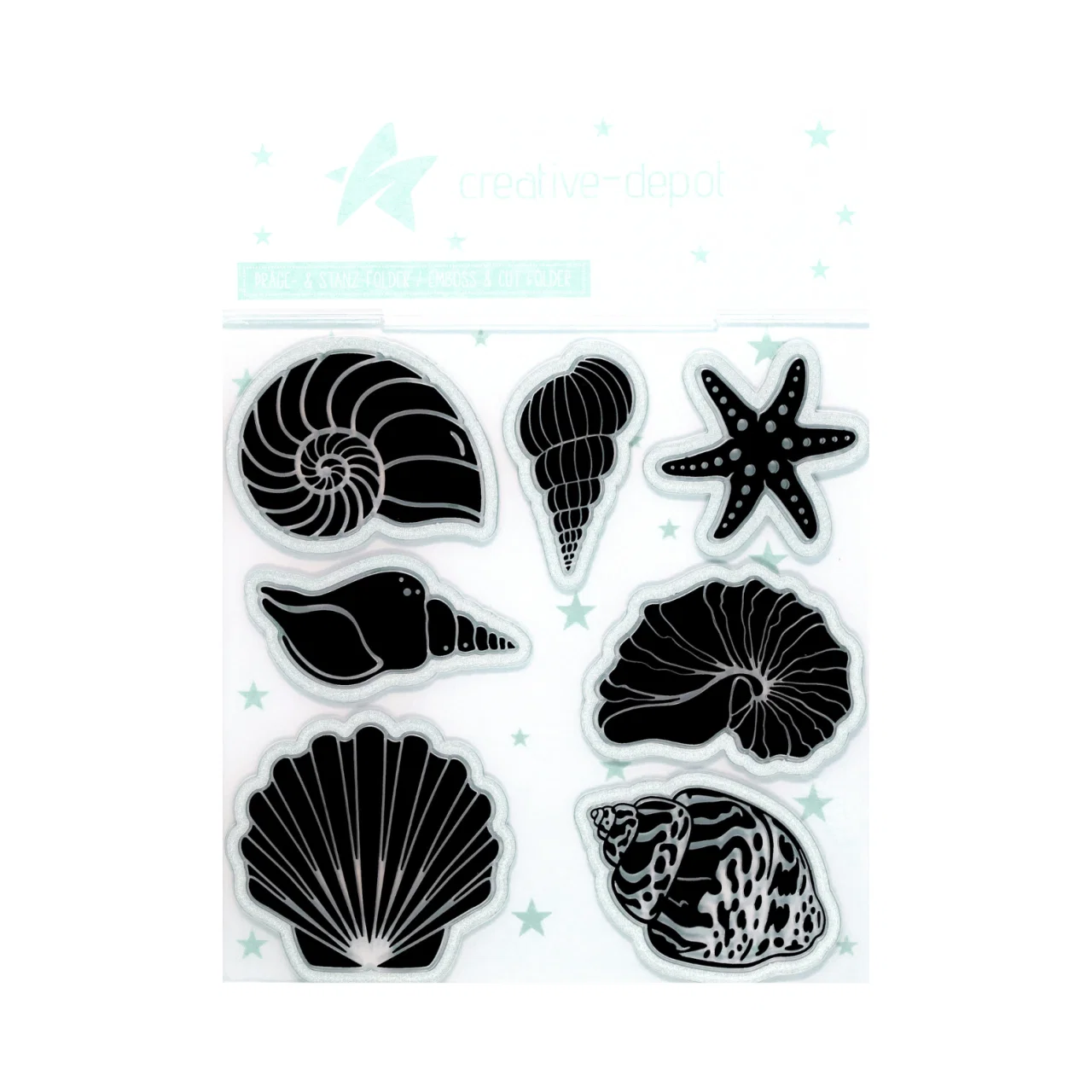 Creative Depot - Cut & Emboss Folder - Muschelsucher - 15 x 15 cm
