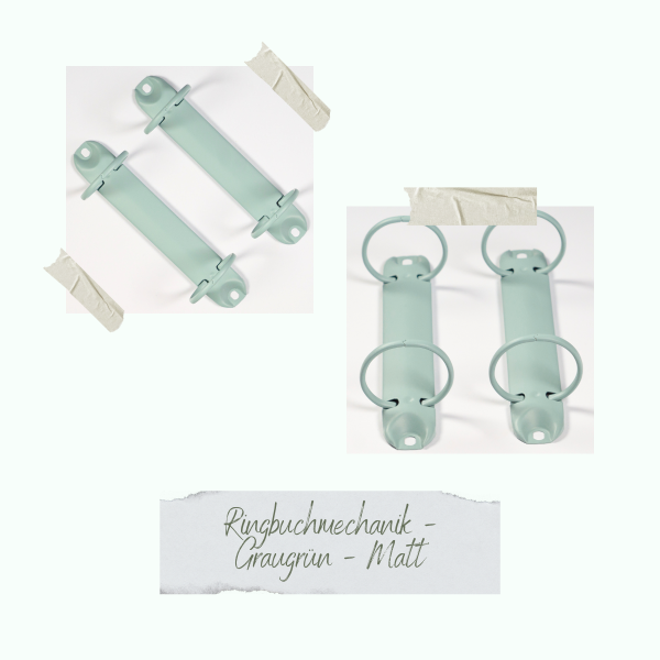 Creative Depot - Ringbuchmechanik - Graugrün - Matt - Buchbindeliebe   Creative Depot - Ringbuchmechanik - Graugrün - Matt - Buchbindeliebe