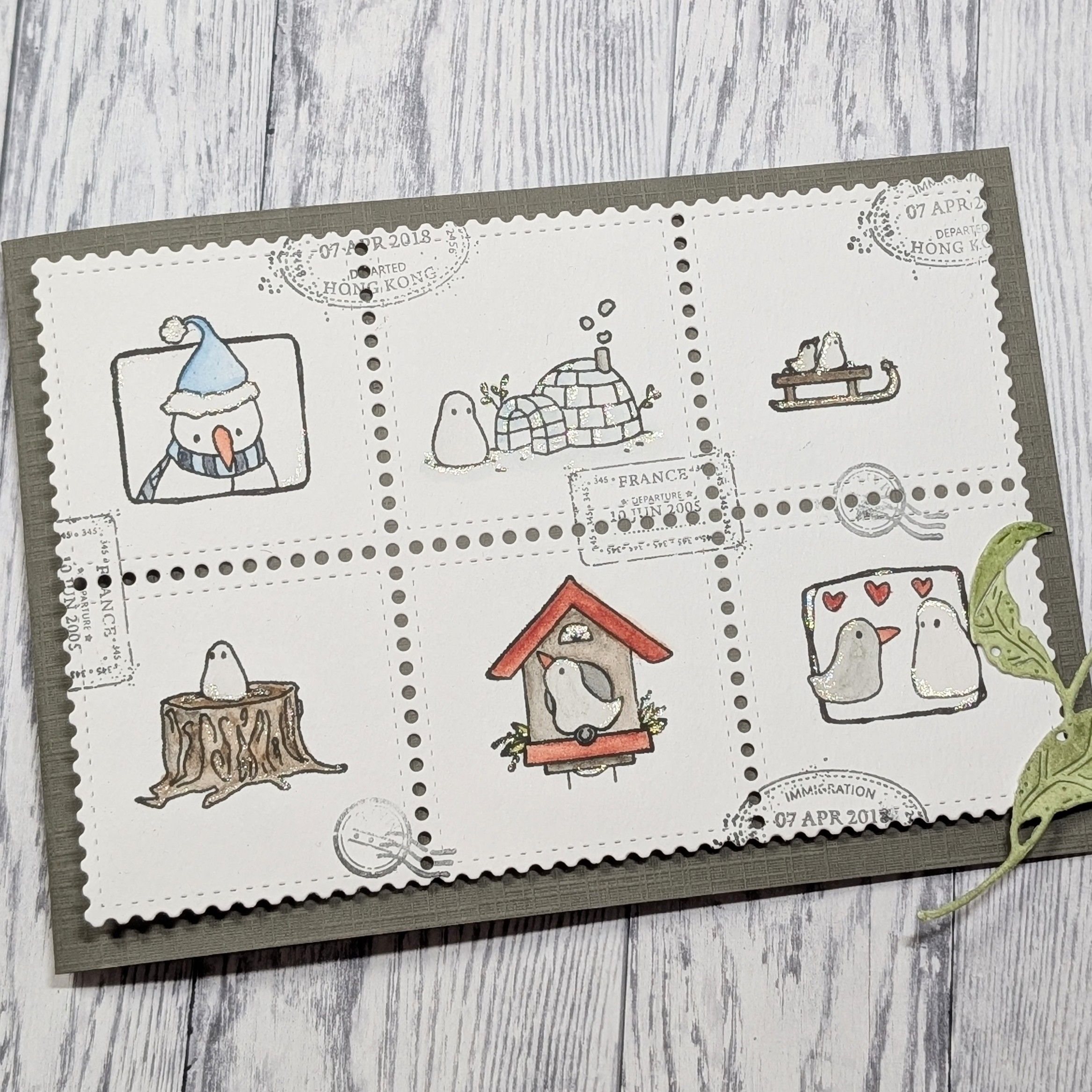 Gummiapan - Postage Stamps Background Die Mod. 3