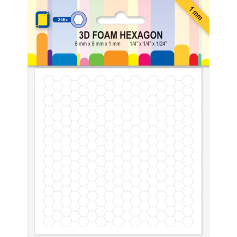 3D Foam Hexagon 6x6x1mm (246pcs)