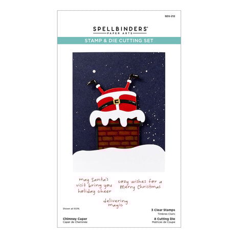 Spellbinders - Merry Mischief Clear Stamp & Die Set Chimney Caper