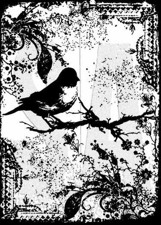 Tim Holtz Tattered Sparrow Tim Holtz Components Cling Mount Collage Stamp