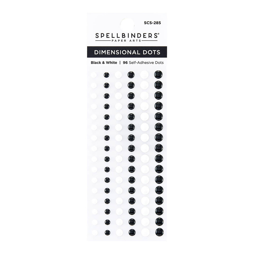 Spellbinders - Dimensional Black & White Enamel Dots (96pcs)