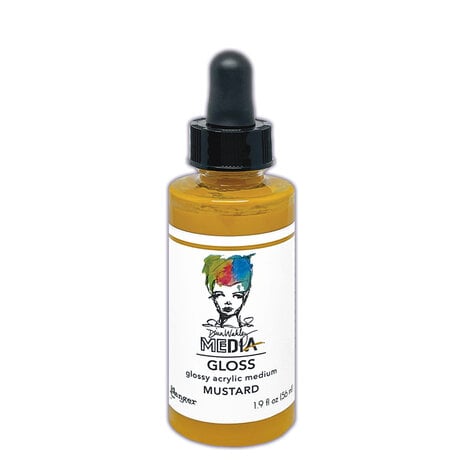 Ranger Dina Wakley MEdia Gloss Dropper Style Mustard 1.9 fl oz Ranger Dina Wakley MEdia Gloss Dropper Style Mustard 1.9 fl oz