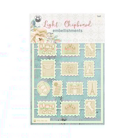 Piatek13 - Travel Journal Light Chipboard Embellishments 06 (17pcs)