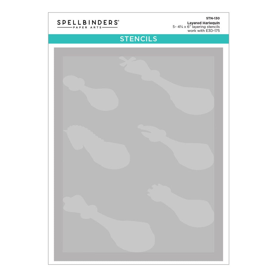 Spellbinders - Checkmate Stencil Layered Harlequin by Spellbinders