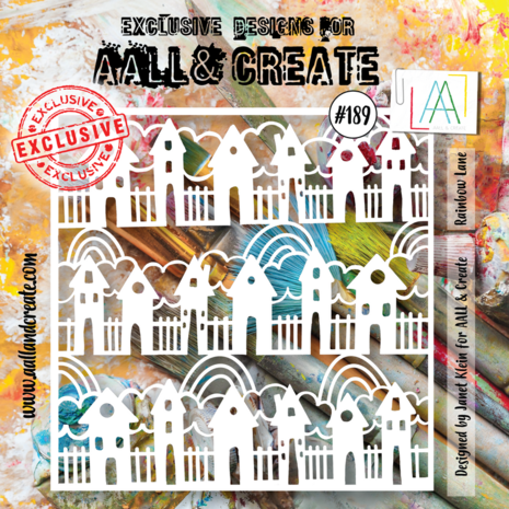 AALL & Create - Stencil 6x6 Inch Rainbow Lane AALL & Create - Stencil 6x6 Inch Rainbow Lane