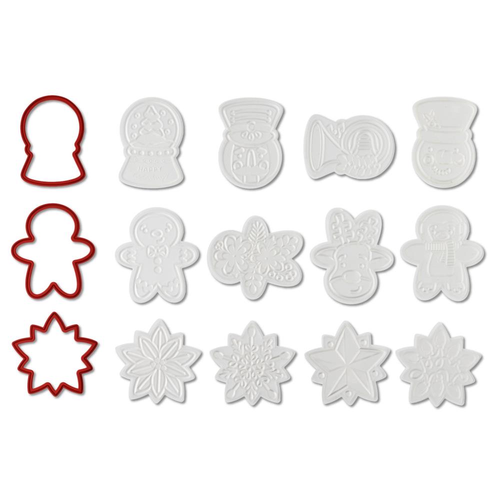 We R Die & Stamp Shifters - Globe - Christmas, 3 Dies and 12 Stamps
