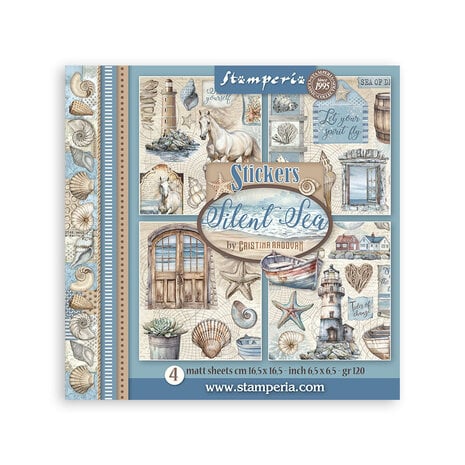 Stamperia -Silent Sea Stickers (4pcs) 