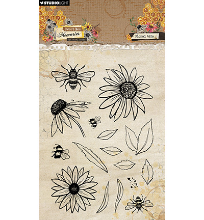 Studio Light Stamp- Floral Bits Sweet Bee Memories nr.794