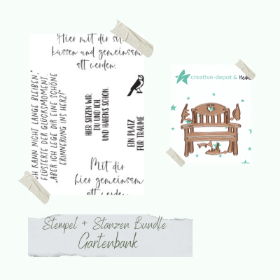 Creative Depot -  Bundle - Gartenbank - Stempelset & Stanzen 