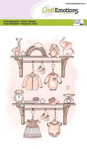 CraftEmotions clearstamps A6 - Babyregal