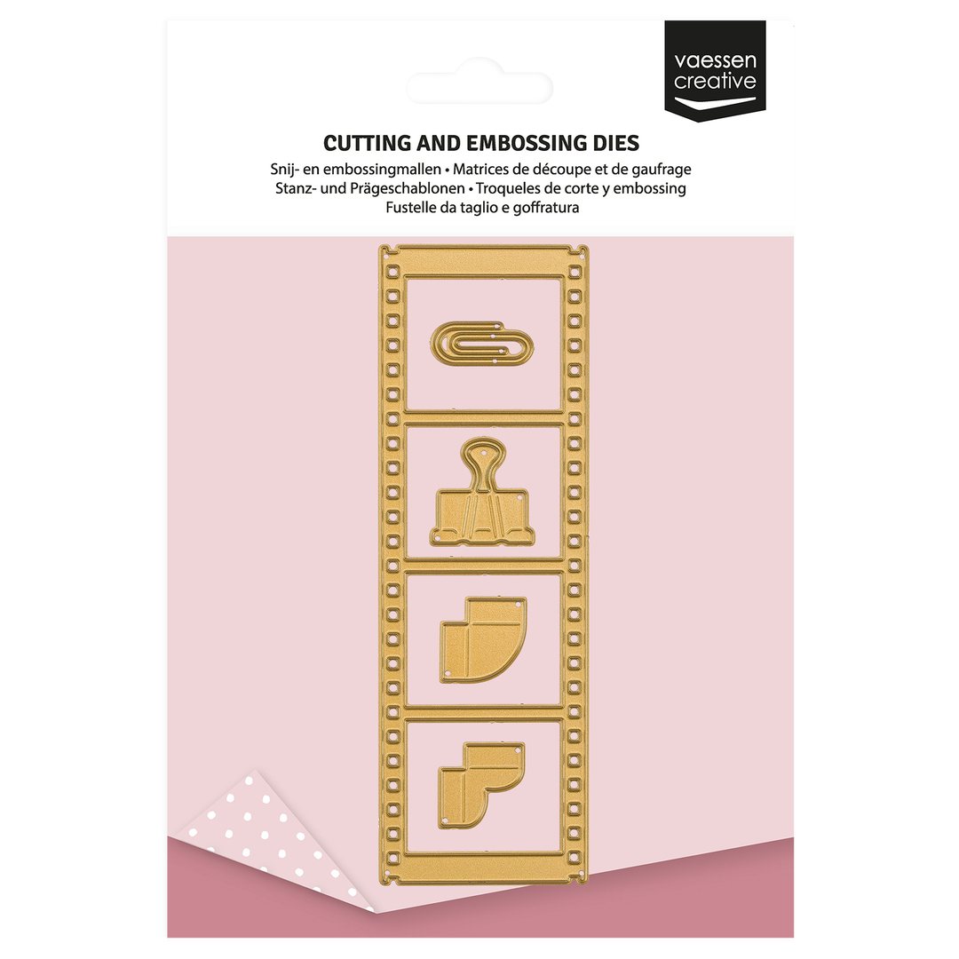 Vaessen Creative • Mini Stanz- und Prägeschablonen Vintage-Filmstreifen 5St.