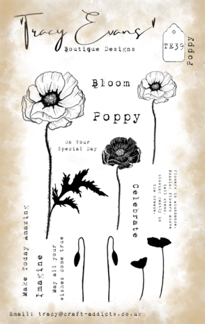 Tracy Evans - Poppy A6 Stamp 