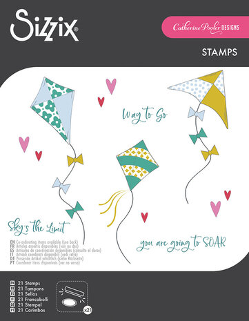 Sizzix -Clear Stamps by Catherine Pooler Sky's the Limit (21pcs) 