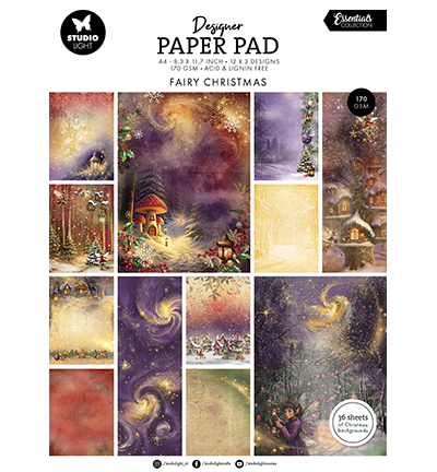 StudioLight - Designer Paper Pad Fairy Christmas Essentials nr.337