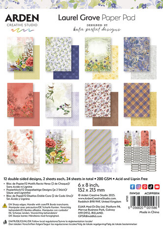 Arden Creative Studio - Laurel Grove 6x8 Inch Paper Pad