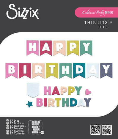 Sizzix - Thinlits by Catherine Pooler Birthday Bunting (17pcs) 