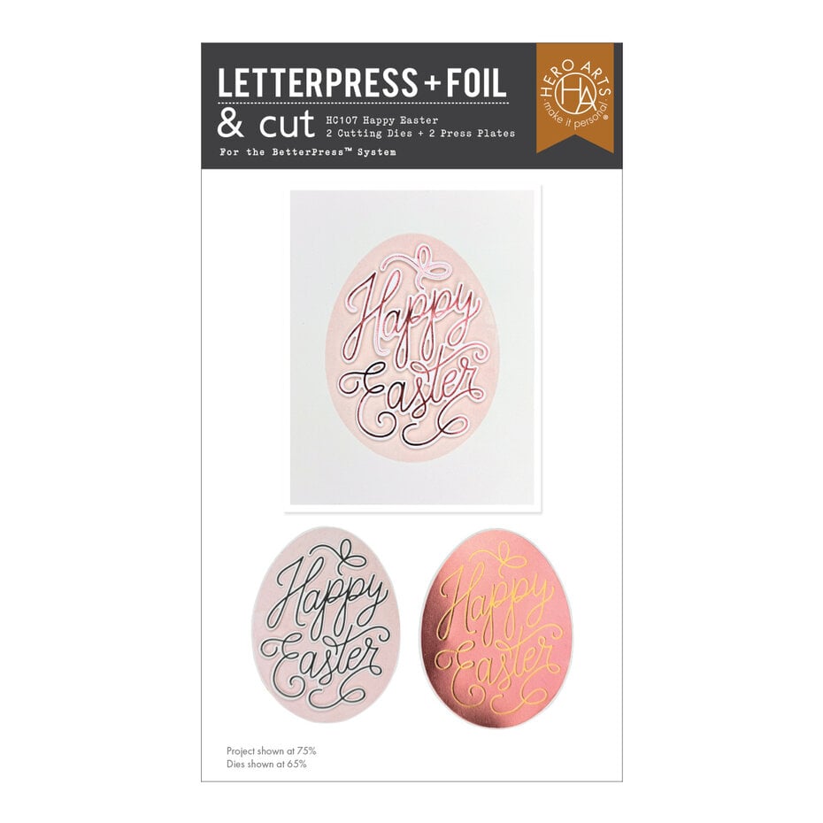 Hero Arts - Eggstra Special Letterpress + Foil & Cut Happy Easter