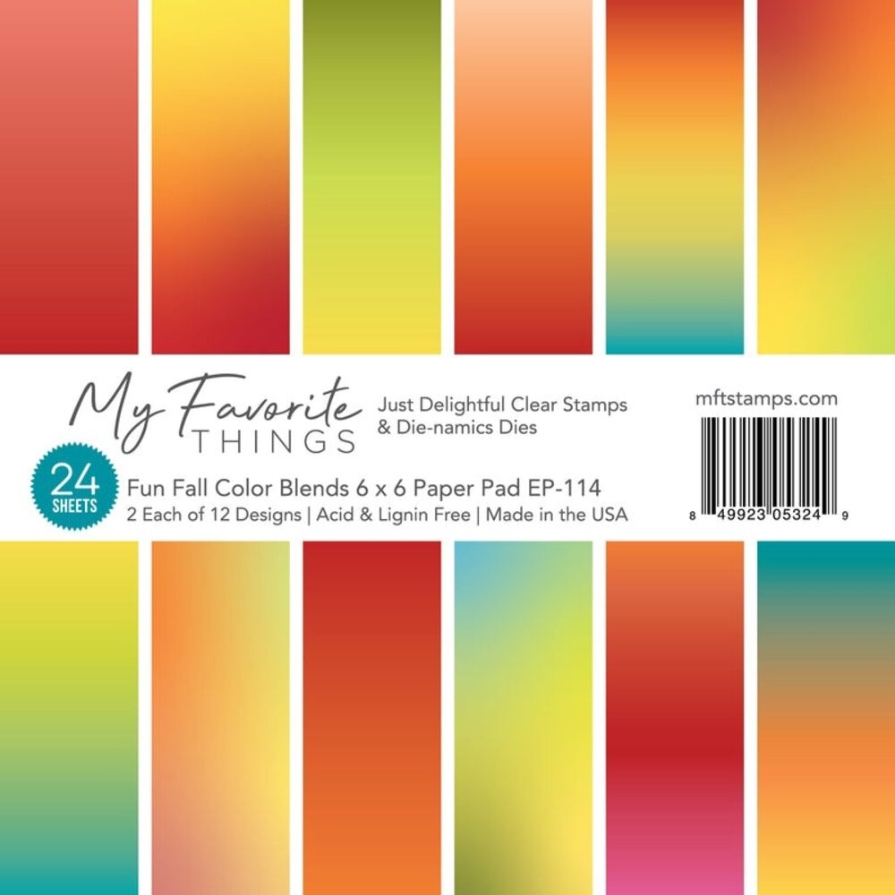 My Favorite Things - Fun Fall Color Blends 6x6 Inch Paper Pad