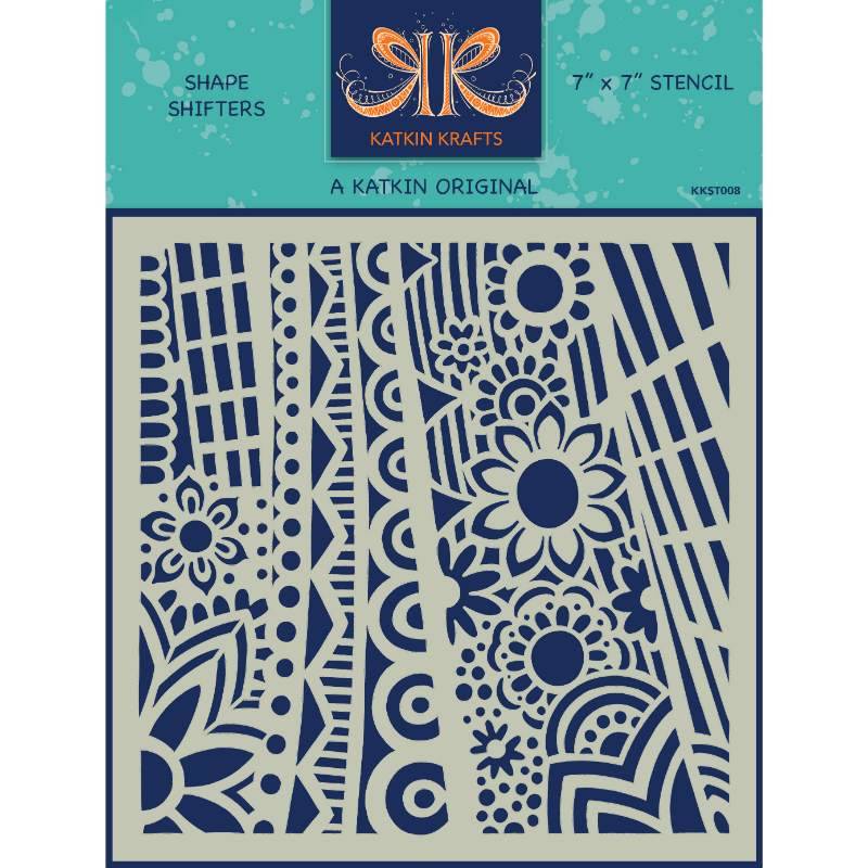 Katkin Krafts Shape Shifters 7 in x 7 in Stencil