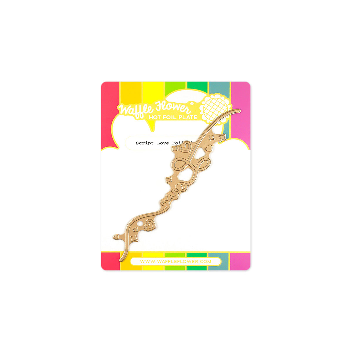 Waffle Flower - Script Love Foil Plate