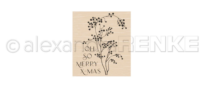 Alexandra Renke - Holzstempel 'Oh So Merry'