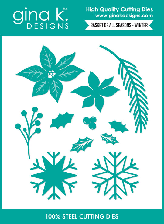 Gina K Designs - DIE- Basket of All Seasons - WINTER