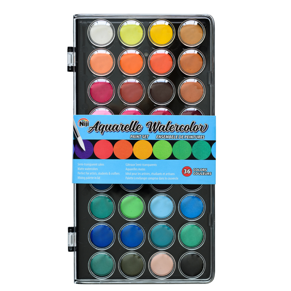 Yasutomo Niji Aquarelle 36 Color Watercolor Palette