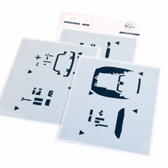 Pinkfresh Studio Stencils -   Lantern Landscapes: Joyride stencil Pinkfresh Studio Stencils -   Lantern Landscapes: Joyride stencil