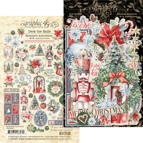 Graphic 45 - Deck the Halls Ephemera Set Graphic 45 - Deck the Halls Ephemera Set