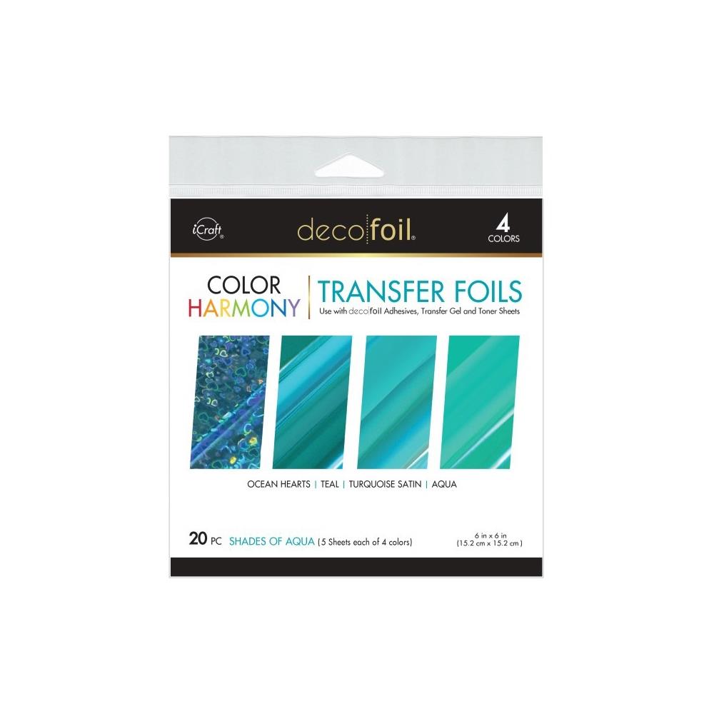 Deco Foil Harmony Foil Pack 6"X6" 20/Pkg - Shades Of Aqua Deco Foil Harmony Foil Pack 6"X6" 20/Pkg - Shades Of Aqua
