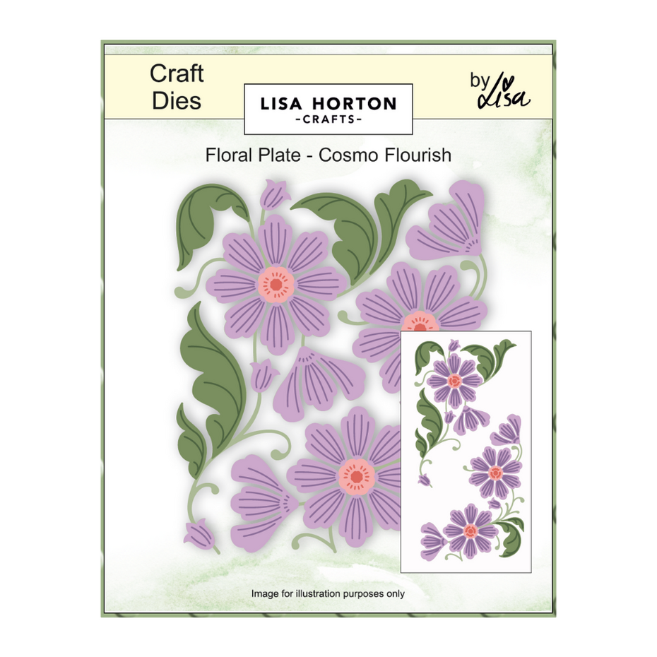 Lisa Horton Crafts - Craft Dies Floral Plate Cosmo Flourish