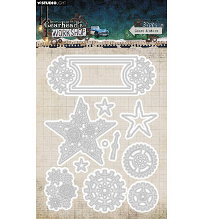 Studio Light Cutting Dies - Gears & Stars Gearhead's Workshop nr. 1106