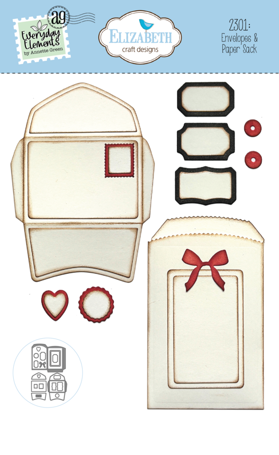 Elizabeth Craft Designs - Romantic Revival Die Envelopes & Paper Sack