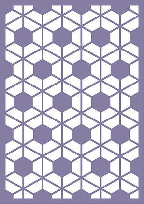 Funky Fossil - Cosmic Hexagons A6 Coverplate die