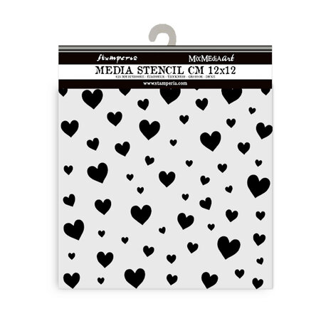 Stamperia - Timeless Thick Stencil 12x12cm Hearts