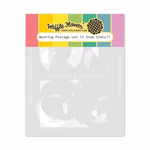 Waffle Flower - Nesting Postage Collage Let it Snow Stencil