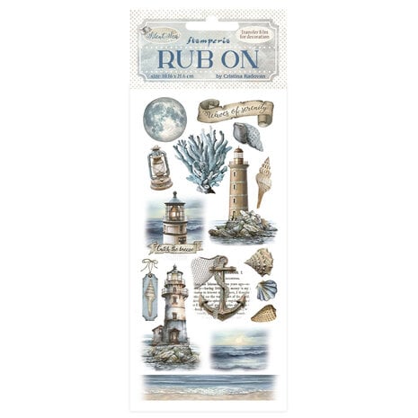 Stamperia - Silent Sea Rub-On 4x8,5 Inch Lighthouse