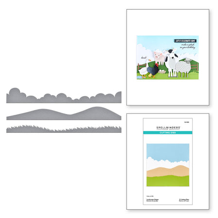 Spellbinders - Landscape Edges Etched Dies from the On the Farm Collection Spellbinders - Landscape Edges Etched Dies from the On the Farm Collection