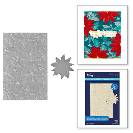 Spellbinders - Playful Poinsettia 3D Embossing Folder & Die Spellbinders - Playful Poinsettia 3D Embossing Folder & Die