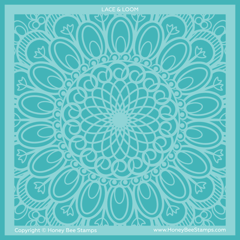 Honey Bee - Lace & Loom - 6"x6" Background Stencil