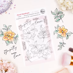 Pinkfresh Studio Clear Stamp Set 4"X6" -  Floral Daydream stamp