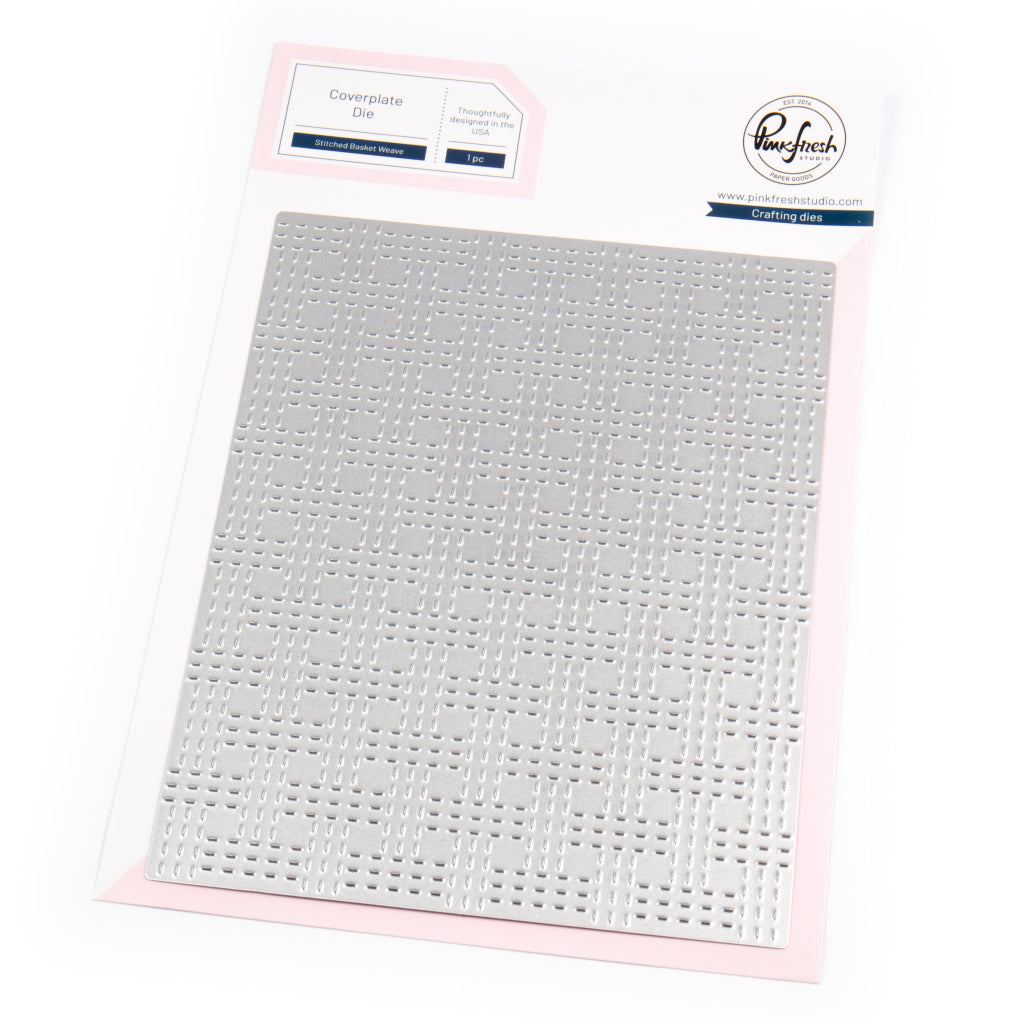Pinkfresh Studio -  Stitched Basket Weave Coverplate die Pinkfresh Studio -  Stitched Basket Weave Coverplate die