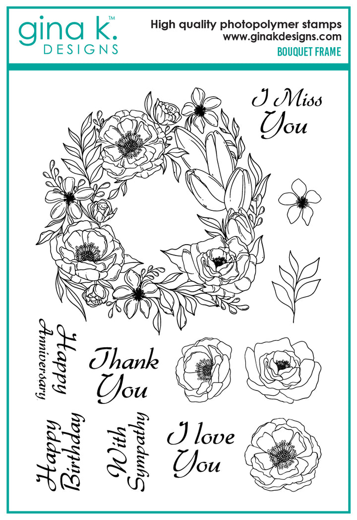 Gina K Designs -STAMPS- Bouquet Frame
