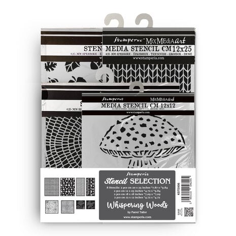 Stamperia - Whispering Woods Stencil Assortment (8pcs)