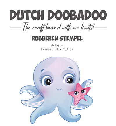 Dutch DooBaDoo -  Rubber stamp Octopus