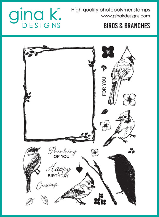 Gina K Designs - STAMPS- Birds and Branches