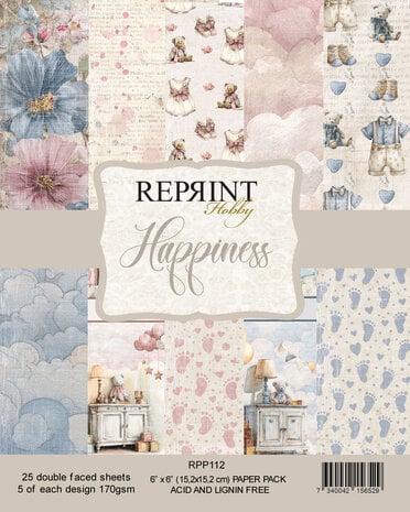Reprint - Happiness 6x6 Inch Paper Pack