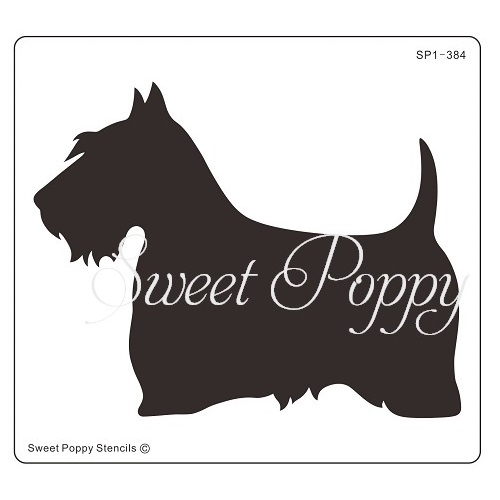 Sweet Poppy Stencil: Scottie Dog Aperture Sweet Poppy Stencil: Scottie Dog Aperture